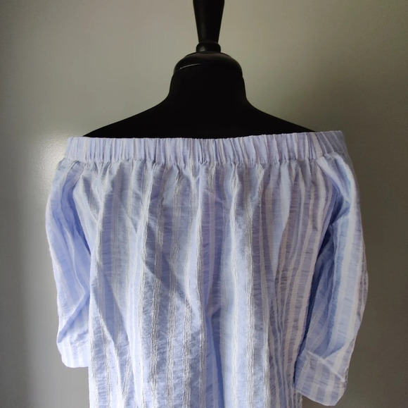 Ann Taylor Striped Off the Shoulder Top - Picture 4 of 6